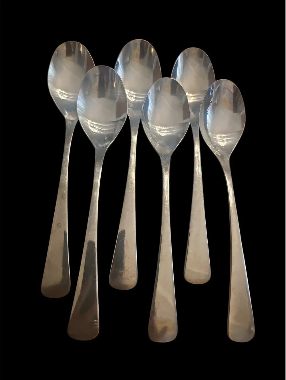VINTAGE ROGERS STAINLESS STEEL KOREA SOUP SPOONS - SET OF 6